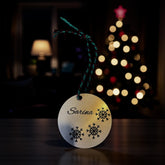 Brass Christmas Disc Engraved