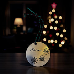 Brass Christmas Disc Engraved