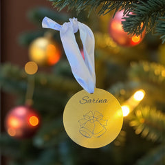 Brass Christmas Disc Engraved